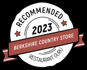 Berkshire Country Store badge indicating it is recommended by Restaurant Guru for 2023.